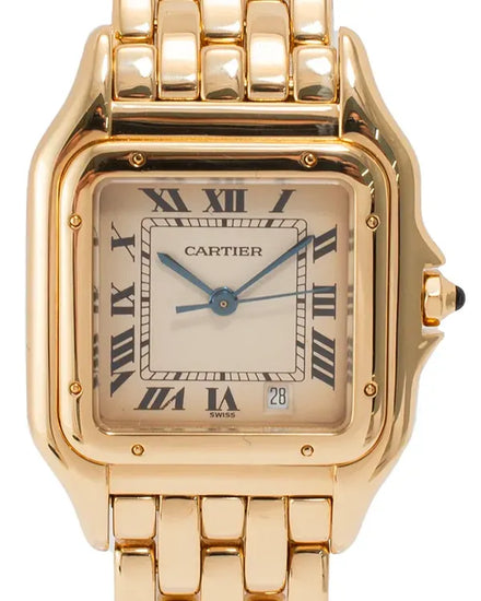 Cartier Panthère Cougar 27MM Quartz White Dial Yellow Gold Bracelet (883968)
