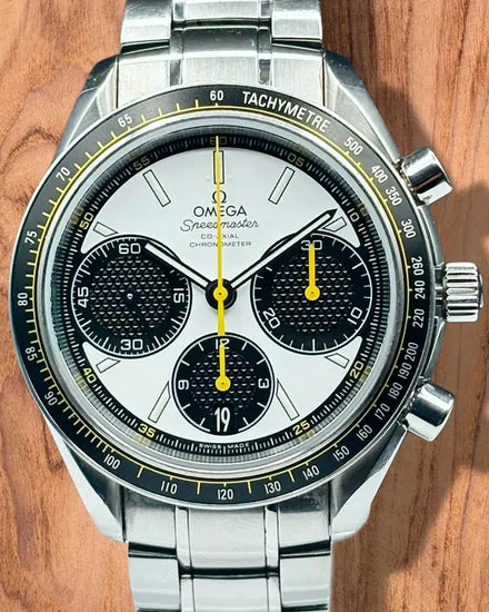 No Reserve - Omega Speedmaster Racing 40MM White Dial Steel Bracelet (326.30.40.50.04.001)