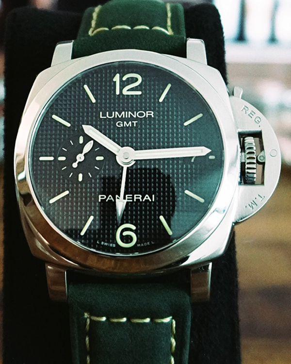 Panerai Luminor 1950 3 Days GMT 42MM Black Dial Leather Strap (PAM00535)