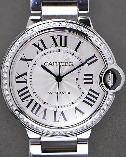Cartier Ballon Bleu De Cartier 36MM Silver Dial Steel Bracelet (W4BB0024)