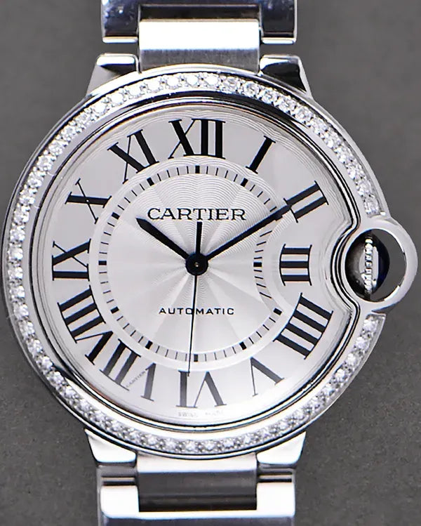 Cartier Ballon Bleu De Cartier 36MM Silver Dial Steel Bracelet (W4BB0024)