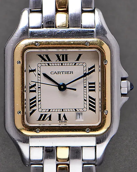 Cartier Panthère Cougar 27MM Quartz White Dial Two-Tone Bracelet (1100)