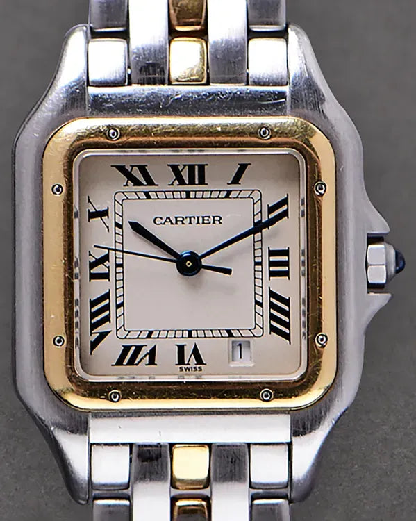 Cartier Panthère Cougar 27MM Quartz White Dial Two-Tone Bracelet (W25028B5)