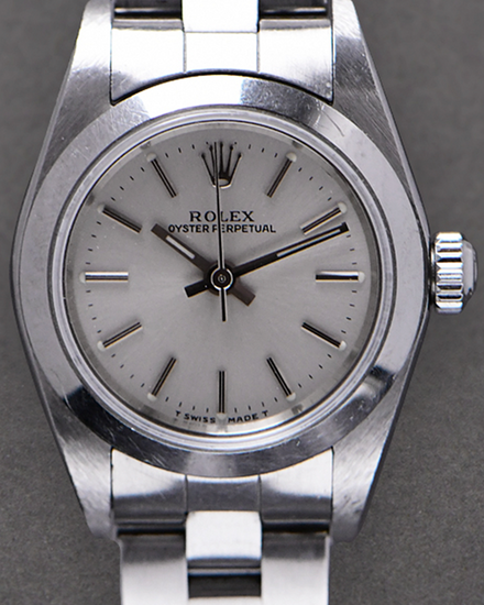 Rolex Oyster Perpetual Lady 26MM Silver Dial Oyster Bracelet (67180)