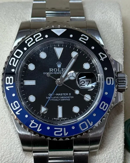 2016 Rolex GMT-Master II "Batman" 40MM Black Dial Oyster Bracelet (116710BLNR)