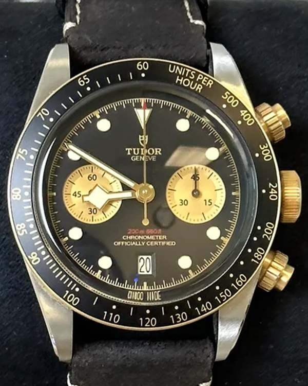 2021 Tudor Black Bay Chrono 41MM Black Dial Leather Strap (79363N)