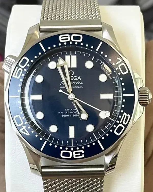 2025 Omega Seamaster Diver 300M "James Bond 60th Anniversary" 42MM Blue Dial Steel Bracelet (210.30.42.20.03.002)