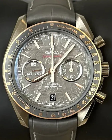 2023 Omega Speedmaster Dark Side of the Moon 44.25MM Meteorite Dial Leather Strap (311.63.44.51.99.001)