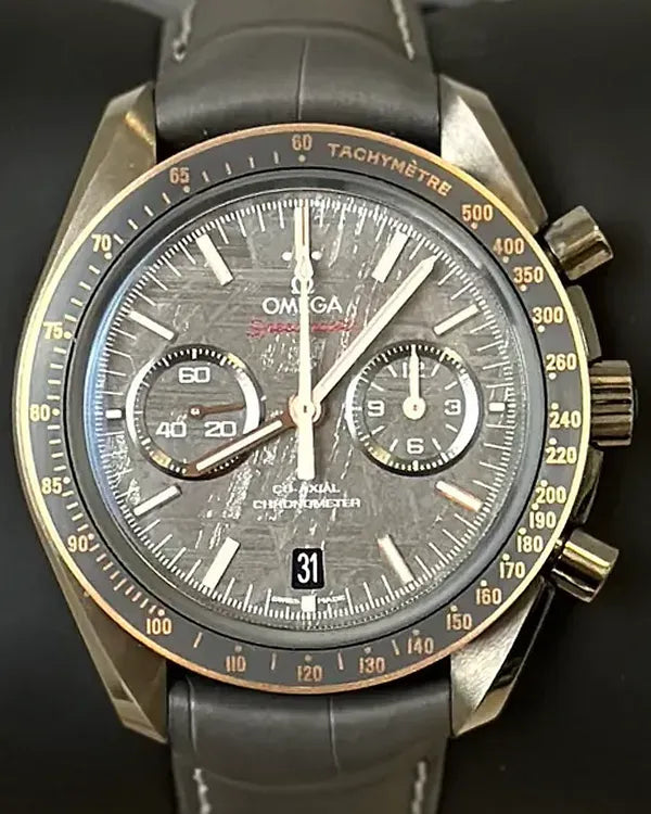 2023 Omega Speedmaster Dark Side of the Moon 44.25MM Meteorite Dial Leather Strap (311.63.44.51.99.001)