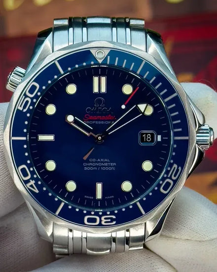 2018 Omega Seamaster Diver 300M 41MM Blue Dial Steel Bracelet (212.30.41.20.03.001)