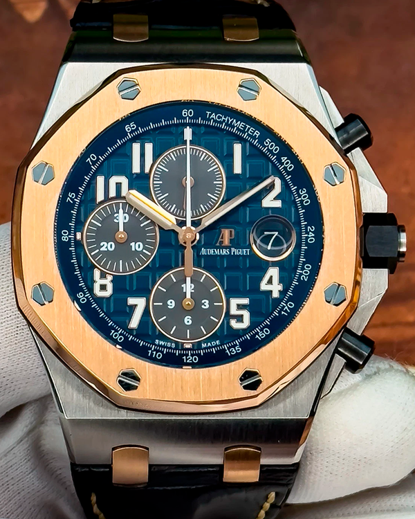 Audemars Piguet Royal Oak Offshore "Bucherer" L.E. 42MM Blue Dial Leather Strap (26471SR.OO.D101CR.01)
