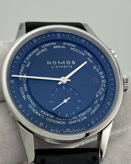 2020 NOMOS Glashutte Zürich 40MM Midnight Blue Dial Leather Strap (807)