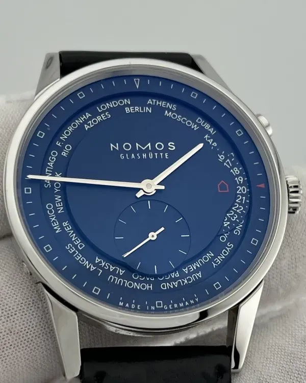 2020 NOMOS Glashutte Zürich 40MM Midnight Blue Dial Leather Strap (807)