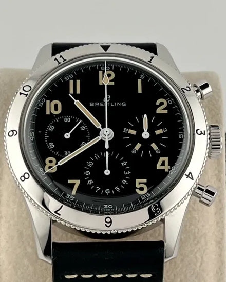 2020 Breitling Aviator 8 "1953 Re-Edition" L.E. 41MM Black Dial Leather Strap (AB0920)