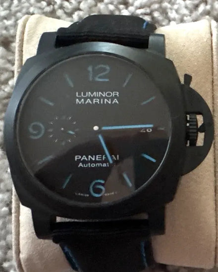 2025 Panerai Luminor Marina Carbotech 44MM Black Dial Textile Strap (PAM02661)