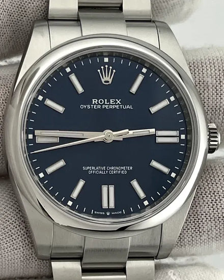 2025 Rolex Oyster Perpetual 41MM Blue Dial Oyster Bracelet (124300)