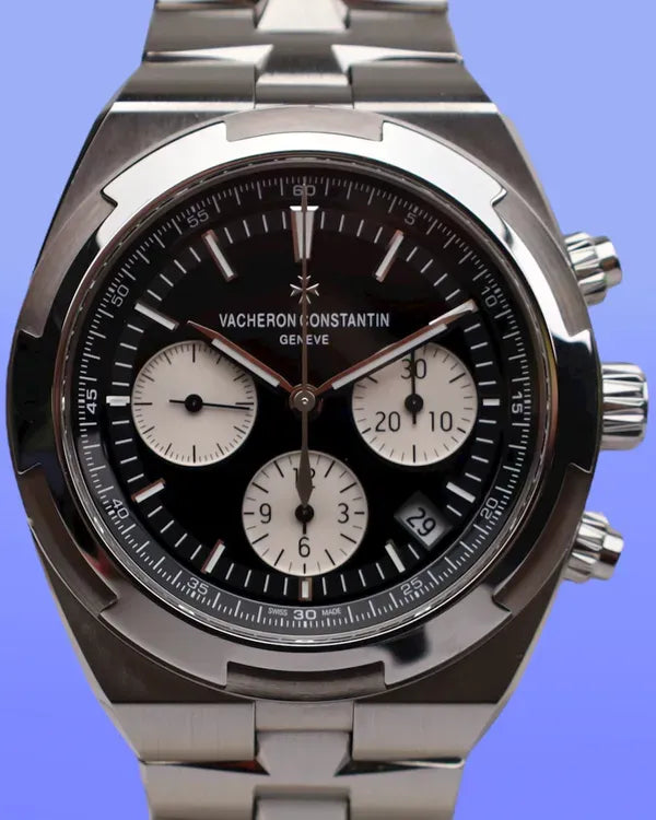 2022 Vacheron Constantin Overseas Chronograph "Panda" 42.5MM Black Dial Steel Bracelet (5500V/110A-B481)