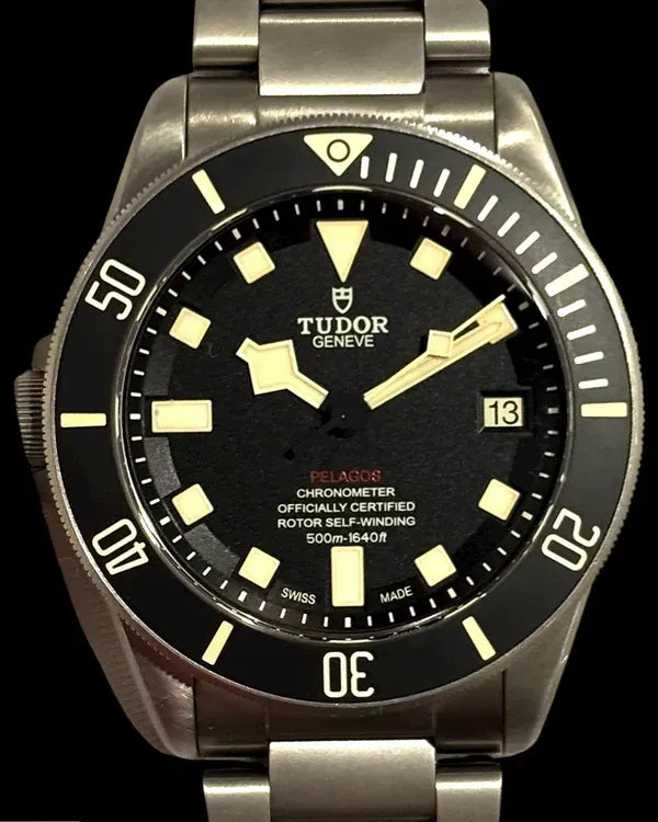 2019 Tudor Pelagos LHD 42MM Black Dial Titanium Bracelet (25610TNL)
