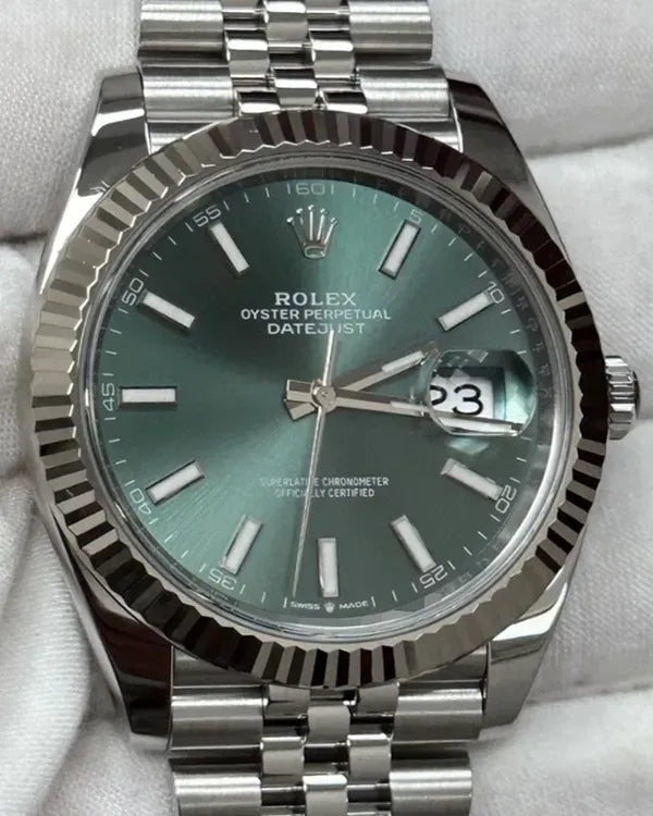 2024 Rolex Datejust 41MM Green Dial Jubilee Bracelet (126334)
