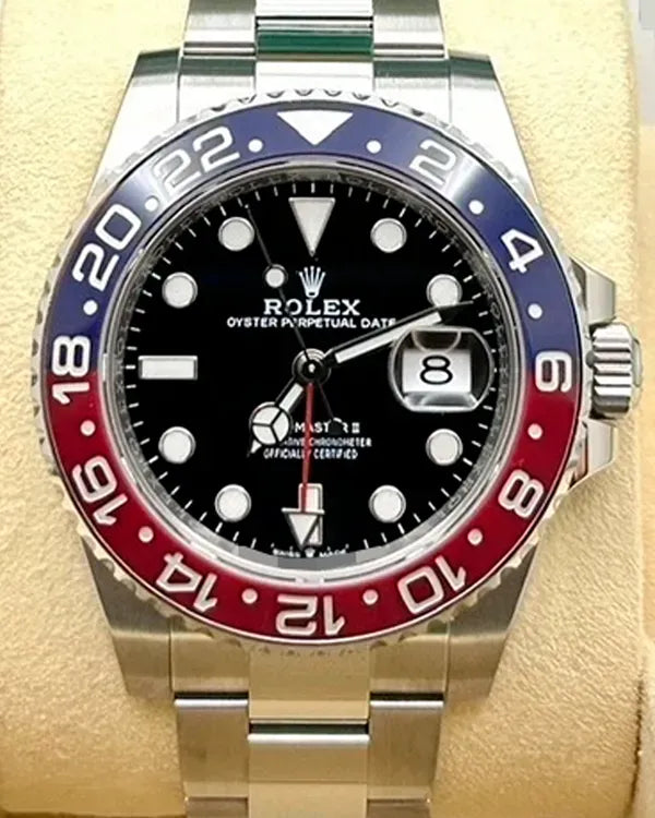 2022 Rolex GMT-Master II "Pepsi" 40MM Black Dial Oyster Bracelet (126710BLRO)
