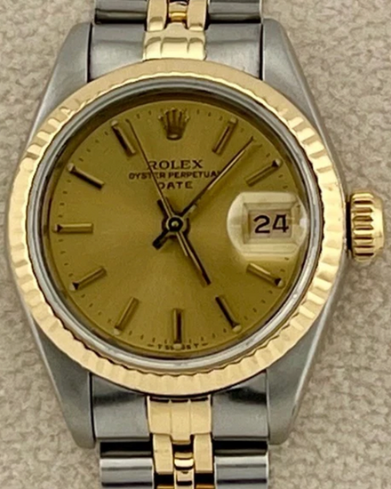 1983 (8.0 Mill. Serial) Rolex Lady-Datejust 26MM Champagne Dial Two-Tone Jubilee Bracelet (69173)