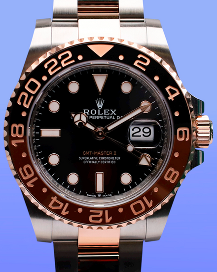 2025 Rolex GMT-Master II "Root Beer" 40MM Black Dial Two-Tone Oyster Bracelet (126711CHNR)
