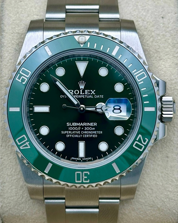 2017 Rolex Submariner Date "Hulk" 40MM Green Dial Oyster Bracelet (116610LV)