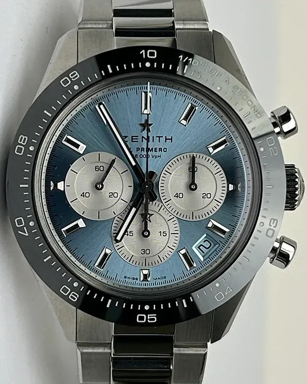 2025 Zenith Chronomaster Sport "Yoshida" L.E. 41MM Ice Blue Dial Steel Bracelet (03.3106.3600/55.M3100)