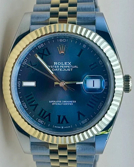 2022 Rolex Datejust "Wimbledon" 41MM Slate Dial Two-Tone Jubilee Bracelet (126333)