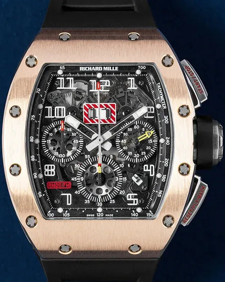 2008 Richard Mille RM 011 50MM Skeleton Dial Rubber Strap (RM 011 AH RG)