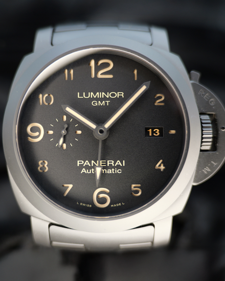 2019 Panerai Luminor 1950 GMT "Tuttonero" 44MM Black Dial Ceramic Bracelet (PAM01438)