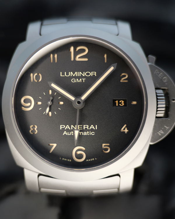 2019 Panerai Luminor 1950 GMT "Tuttonero" 44MM Black Dial Ceramic Bracelet (PAM01438)