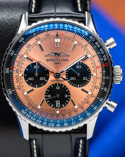 2024 Breitling Navitimer 1 B01 Chronograph 43MM Bronze Dial Leather Strap (AB0138241K1P1)