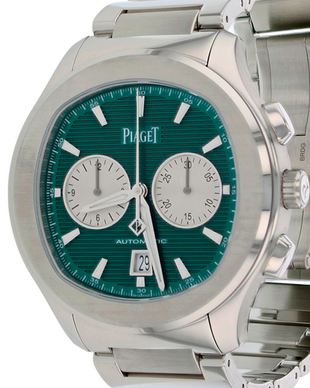 Piaget Polo Chronograph 42MM Green Dial Steel Bracelet (G0A49024)