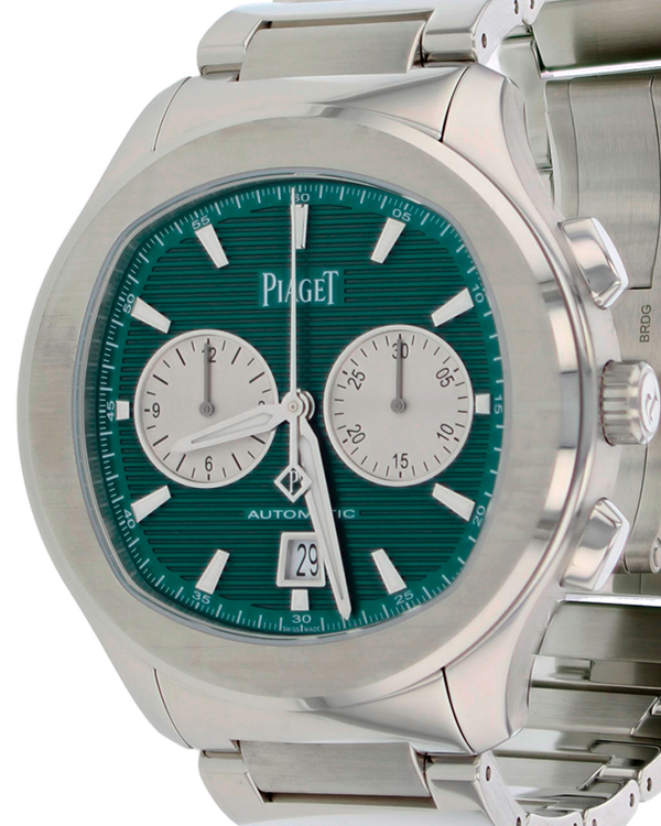 Piaget Polo Chronograph 42MM Green Dial Steel Bracelet (G0A49024)