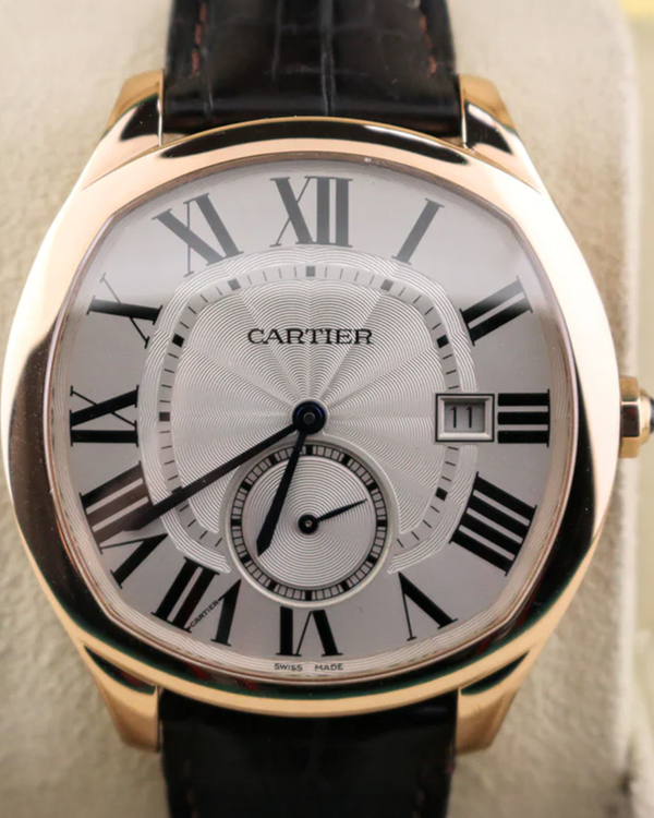 Cartier Drive De Cartier 42MM Silver Dial Leather Strap (WGNM0003)
