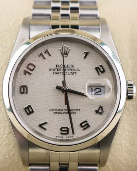 2005 Rolex Datejust 36MM Ivory "Jubilee Motif" Dial Jubilee Bracelet (16200)