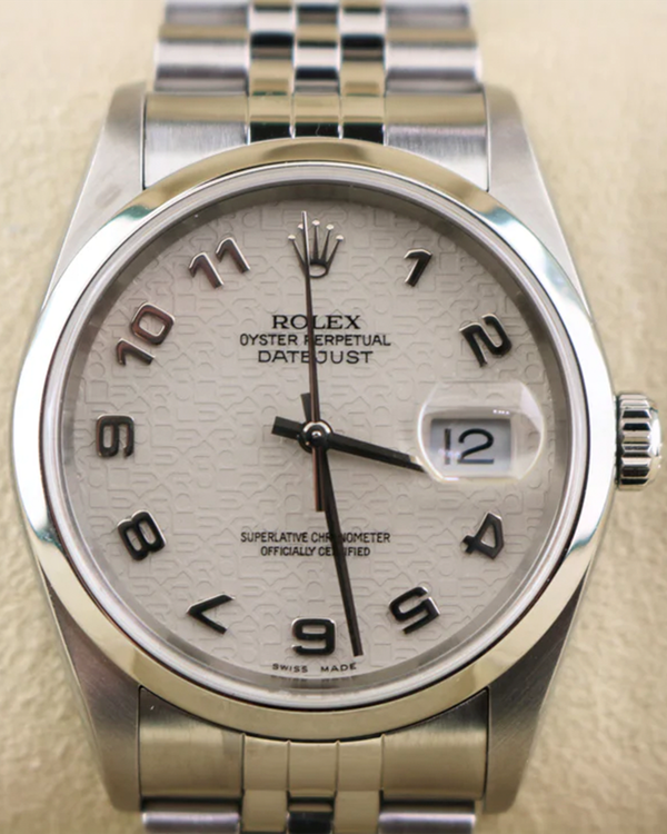 2005 Rolex Datejust 36MM Ivory "Jubilee Motif" Dial Jubilee Bracelet (16200)