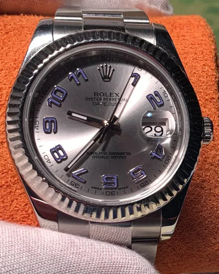 2015 Rolex Datejust II 41MM Silver Dial Oyster Bracelet (116334)