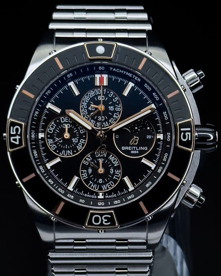 2021 Breitling Super Chronomat Four-Year Calendar 44MM Black Dial Steel Bracelet (I19320251B1A1)