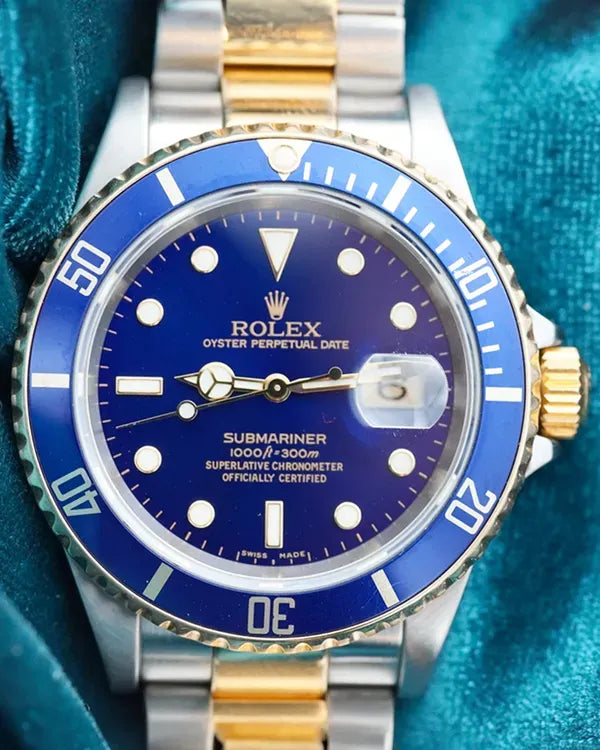 2007 Rolex Submariner Date "Bluesy" 40MM Blue Dial Two-Tone Oyster Bracelet (16613)