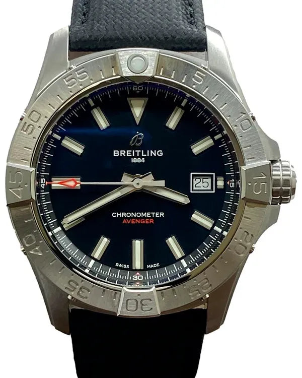Breitling Avenger 42MM Black Dial Textile Strap (A17328101B1X1)
