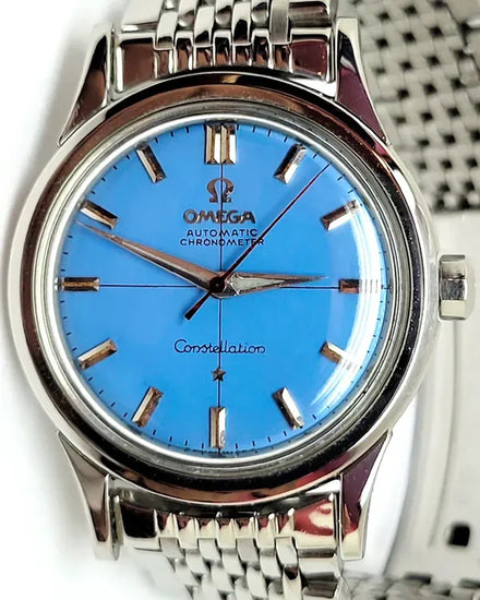 Omega Constellation 34.6MM Blue Dial Steel Bracelet (2852-15 SC)