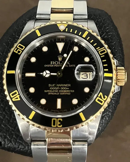 1984 (8.6 Mill Serial) Rolex Submariner Date 40MM Black Dial Two-Tone Oyster Bracelet (16803)