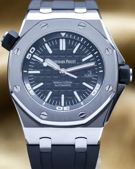 2017 Audemars Piguet Royal Oak Offshore Diver 42MM Black Dial Rubber Strap (15710ST.OO.A002CA.01)