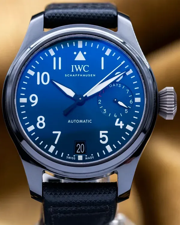2016 IWC Schaffhausen Pilot "Boutique Rodeo" 46MM Blue Dial Leather Strap (IW502003)