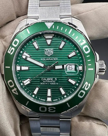 2022 Tag Heuer Aquaracer 300M "Hulk" 43MM Green Dial Steel Bracelet (WAY201S.BA0927)