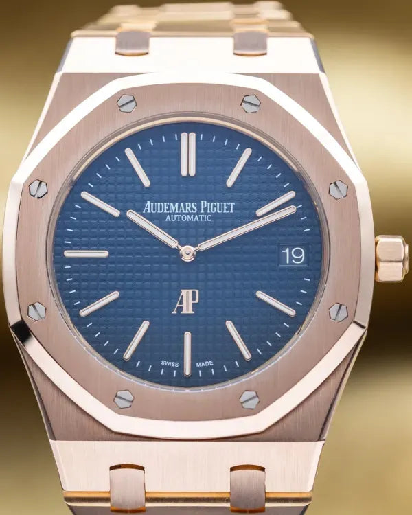 2017 Audemars Piguet Royal Oak Jumbo 39MM Black Dial Rose Gold Bracelet (15202OR.OO.1240OR.01)