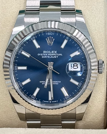 2025 Rolex Datejust 41MM Blue Dial Oyster Bracelet (126334)