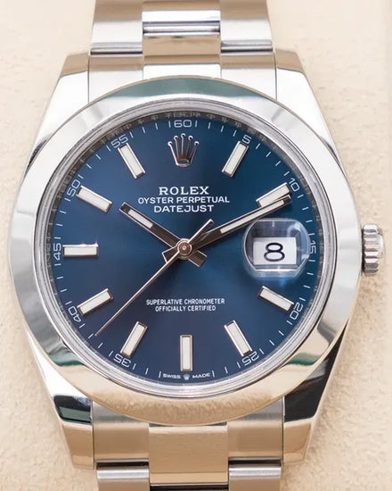 2022 Rolex Datejust 41MM Blue Dial Oyster Bracelet (126300)